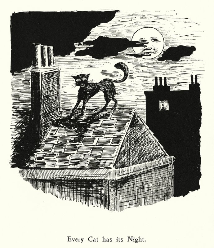 猫有黑夜，狗有白天（石版画） 作者 英语学校