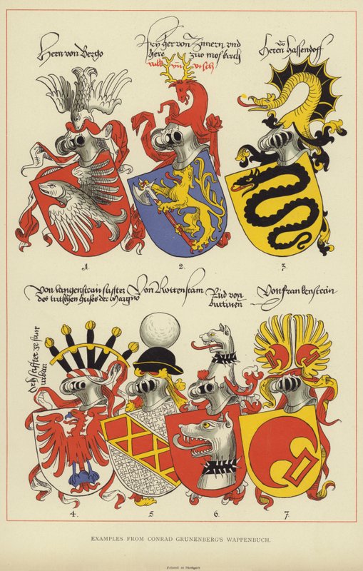 Conrad Grunenberg的《Wappenbuch》（彩色平版）中的例子 作者 英语学校