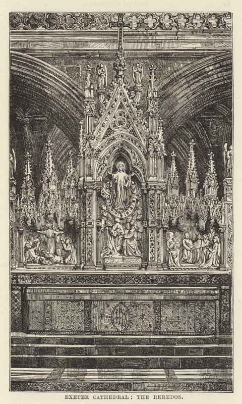 埃克塞特大教堂，reredos 作者 英语学校