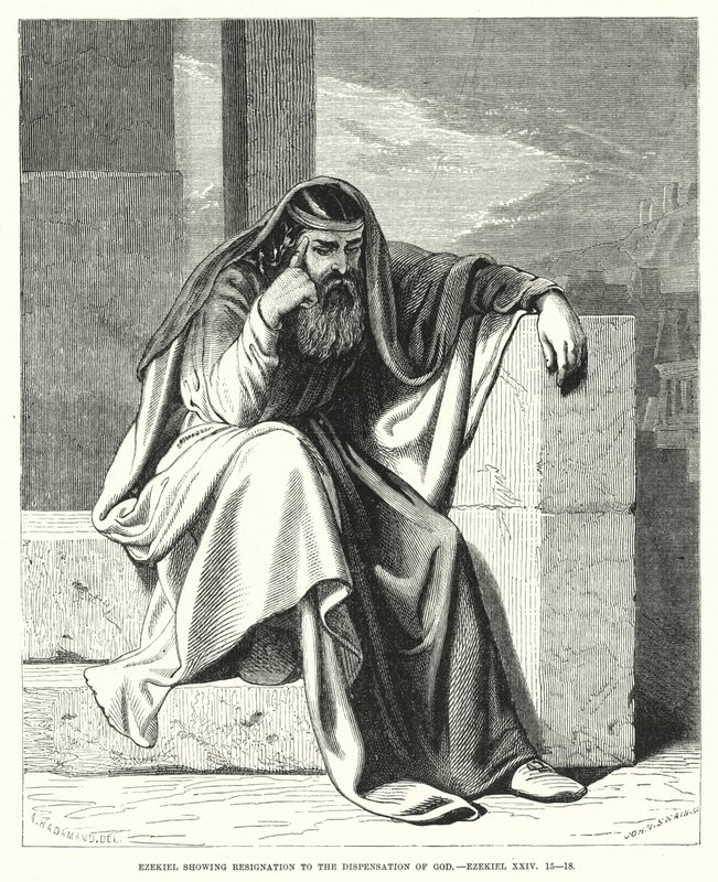 Ezekiel showing Resignation to the Dispensation of God, Ezekiel XXIV 作者 英语学校