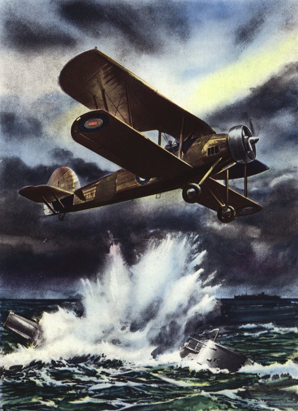 Fairey Swordfish在北海沉没一艘U型船 作者 英语学校