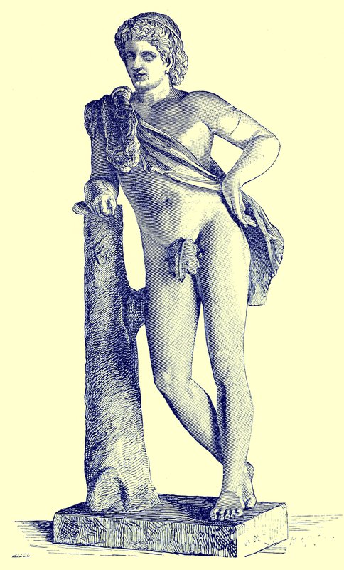 Praxiteles的Faun，来自Victor Duruy的罗马历史插图，1884年出版（数字增强图像） 作者 英语学校