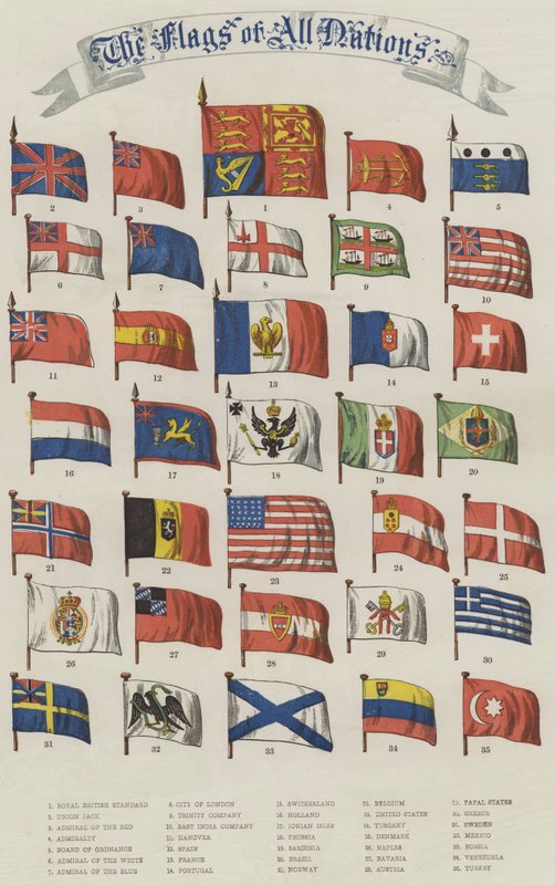 Flags of All Nations (chromolitho) 作者 英语学校