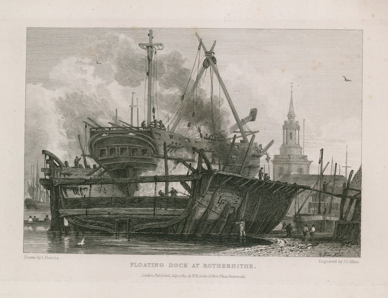 在Rotherhithe的浮船坞 作者 英语学校