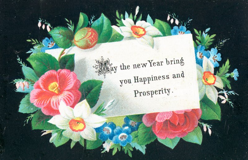 与卡片，新年卡片的花花圈 作者 英语学校