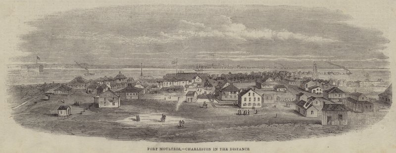 Fort Moultrie, Charleston in the Distance (engraving) 作者 英语学校