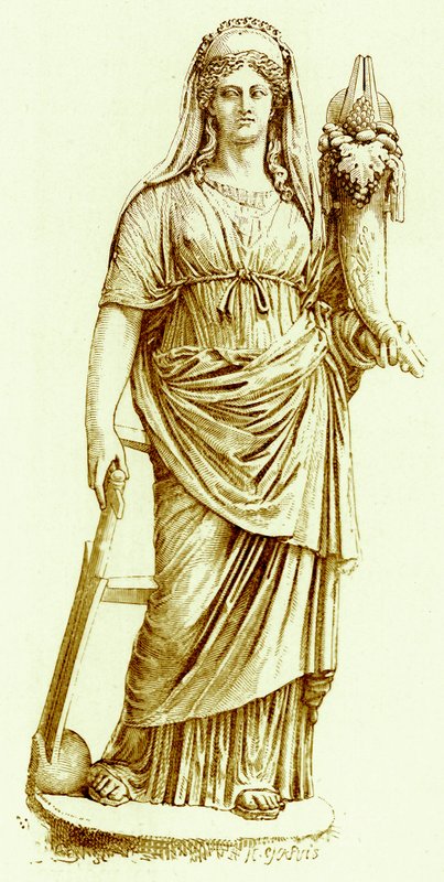 Fortuna，梵蒂冈的雕像，Victor Duruy的罗马历史插图，1884年出版（数字增强图像） 作者 英语学校