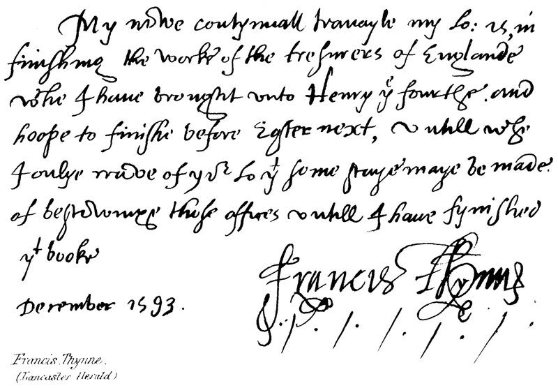 Francis Thynne，（兰开斯特先驱报） 作者 英语学校