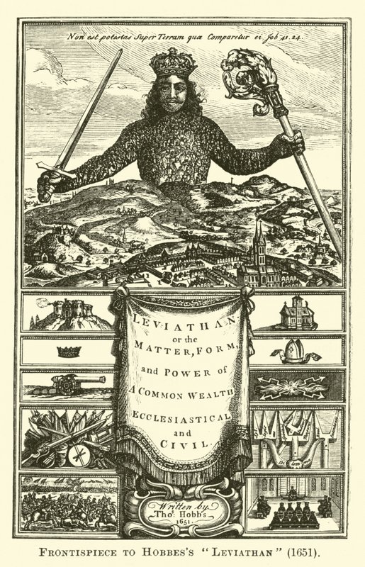 1651年，Hobbess Leviathan的主题 作者 英语学校