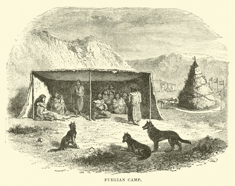 Fuegian Camp，Tierra del Fuego，1890 作者 英语学校