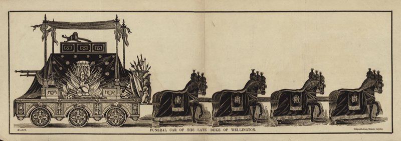 已故威灵顿公爵的葬礼车（木版画） 作者 英语学校