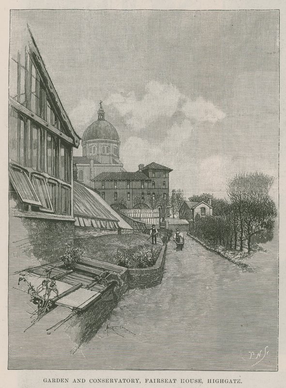 花园和温室，Fairseat House，Highgate 作者 英语学校