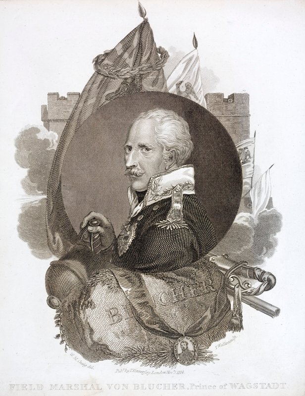 Gebhard von Blucher, Prussian Field Marshal (engraving) 作者 英语学校