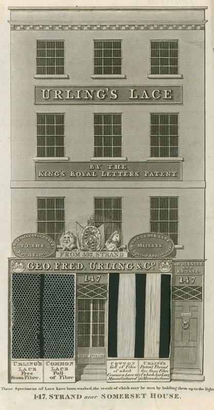 George Frederick Urling＆Co，蕾丝卖家，147 Strand，靠近伦敦萨默塞特宫 作者 英语学校