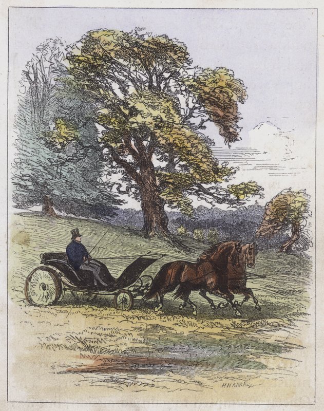 George IV, driving in Windsor Park (coloured engraving) 作者 英语学校