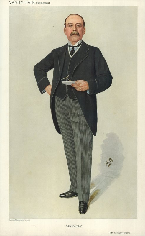 乔治·雅戈尔，Ayr Burghs，1910年1月6日，“名利场”漫画 作者 英语学校