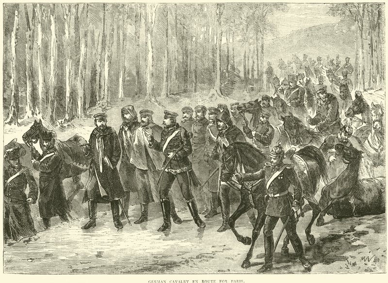 1870年10月，德国骑兵前往巴黎 作者 英语学校