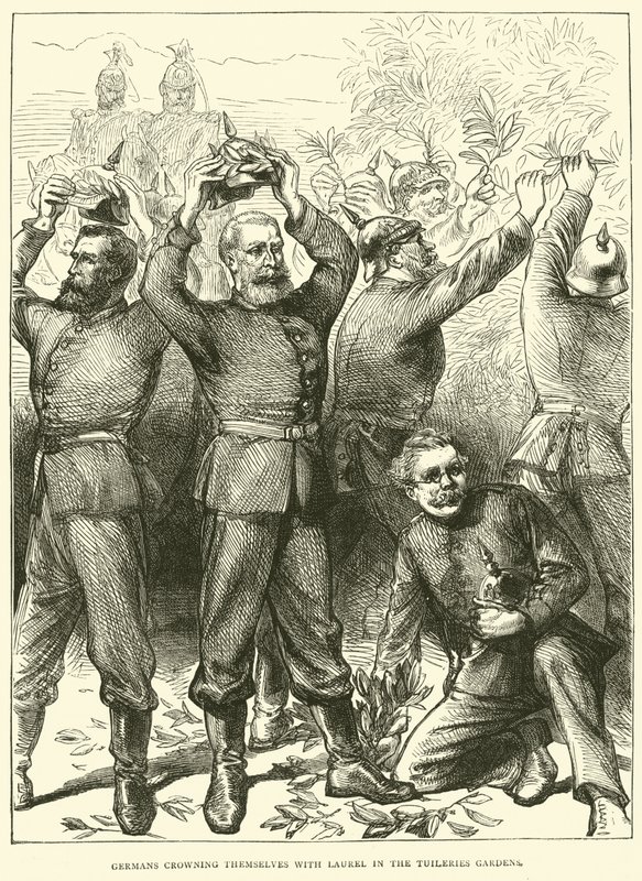 1871年3月，德国人在劳雷里花园中与劳雷尔一同为自己加冕 作者 英语学校