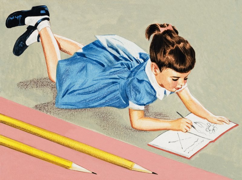 女孩画 作者 英语学校