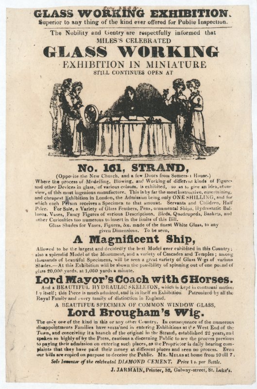 玻璃工作展，18 Strand，1834年7月 作者 英语学校