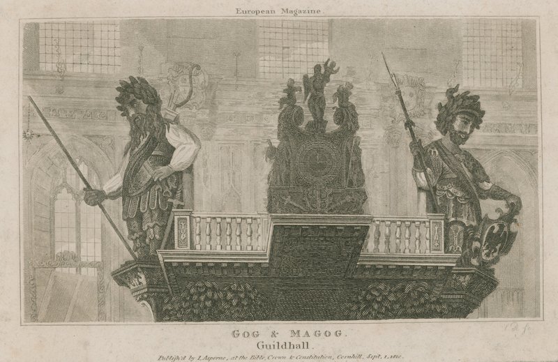 Gog和Magog，市政厅，伦敦 作者 英语学校