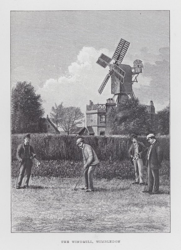 Golf: The windmill, Wimbledon (litho) 作者 英语学校