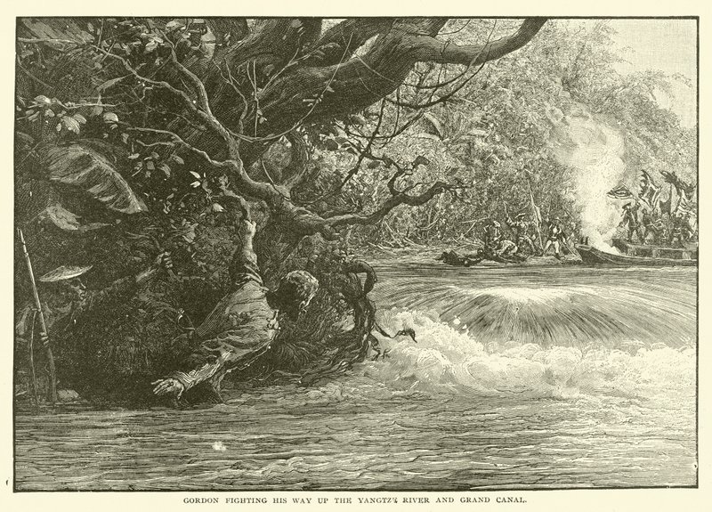 Gordon fighting his way up the Yangtze River and Grand Canal (engraving) 作者 英语学校