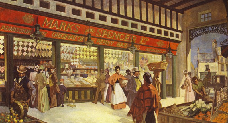 Grainger Market Hall Bazaar Newcastle仍然以1895年的原始形式存在 作者 英语学校