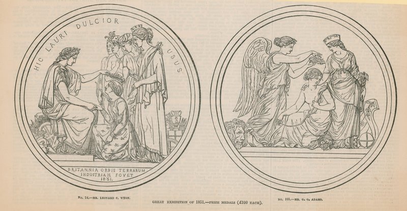 1851年的大展 - 奖牌（每个100英镑） 作者 英语学校