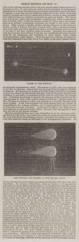 11 月 27 日的大流星（雕刻） 作者 英语学校