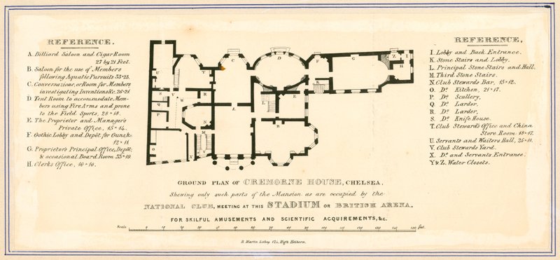 伦敦Cremorne House的平面图 作者 英语学校