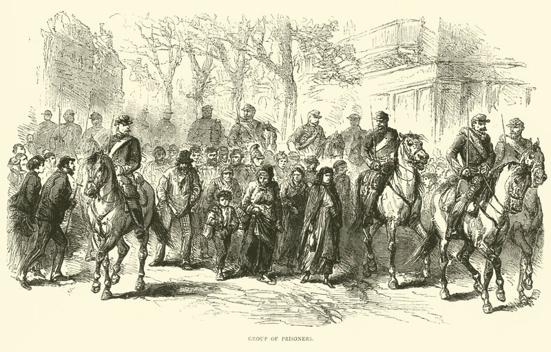 一群囚犯，1871年4月 作者 英语学校