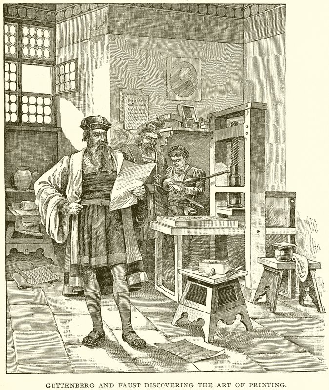 Guttenberg和Faust发现了印刷艺术 作者 英语学校