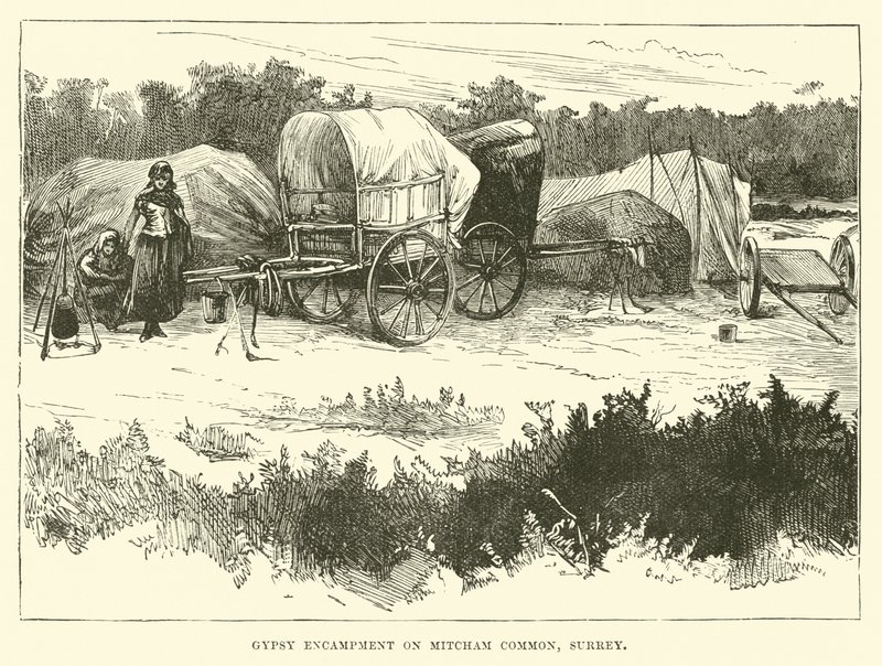 关于Mitcham Common，萨里的吉普赛人营地 作者 英语学校