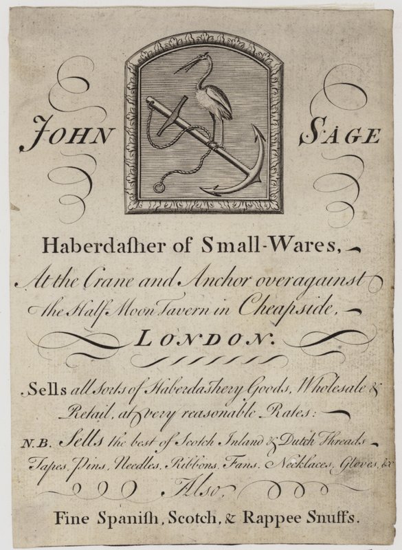 Haberdashers，John Sage，交易卡 作者 英语学校
