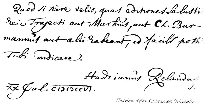 Hadrian Reland，（Learned Orientaliso） 作者 英语学校