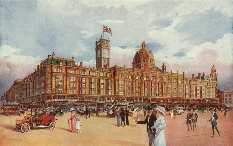 Harrods，显示加冕塔被加入以纪念乔治五世国王的加冕典礼 作者 英语学校