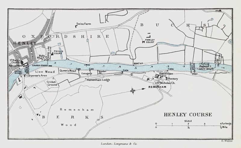 Henley Course (coloured engraving) 作者 英语学校