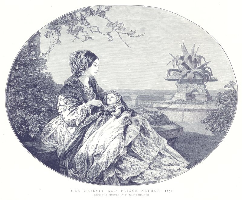 女王陛下和亚瑟王子，1850年 作者 英语学校