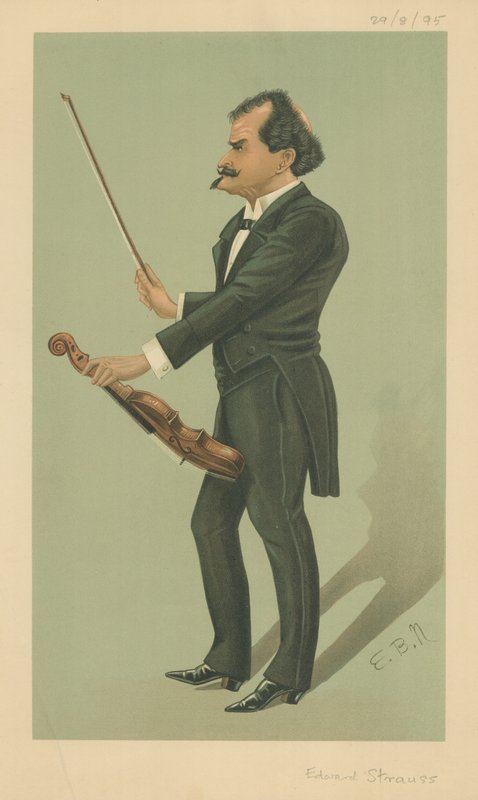 先生Eduard Strauss，1895年8月29日，名利场漫画 作者 英语学校