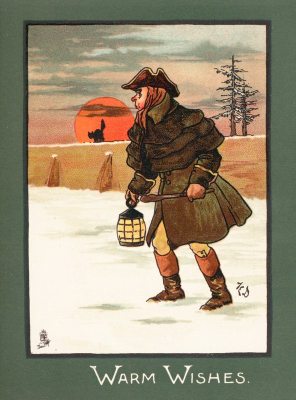雪的，圣诞卡Highwayman 作者 英语学校