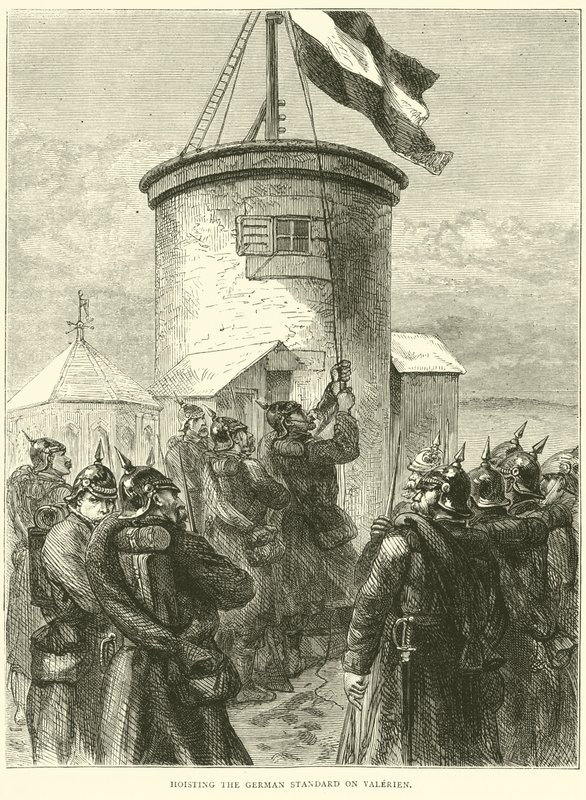 1871年3月，在Valerien上吊装德国标准 作者 英语学校