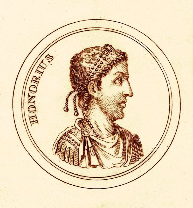 Honorius，1825年出版的George Crabb的“世界历史辞典”插图（数字增强图像） 作者 英语学校