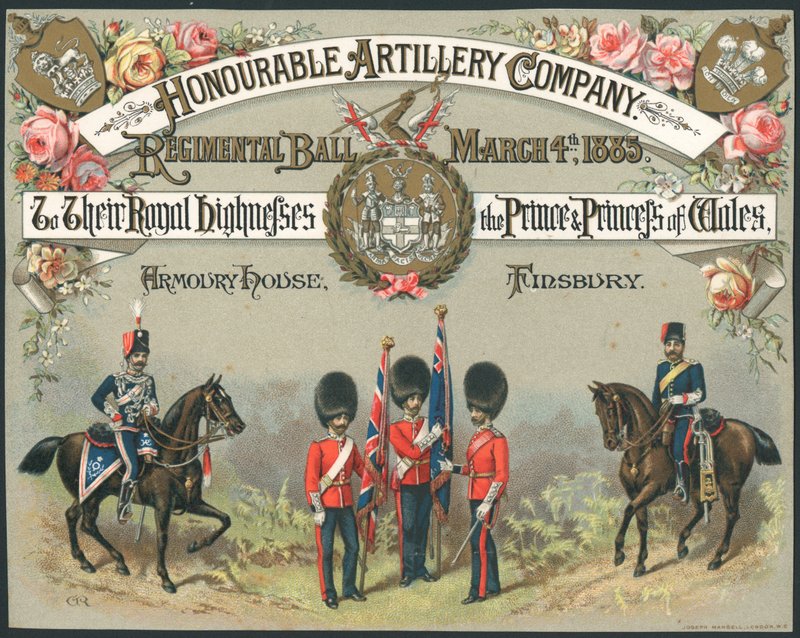 尊贵的炮兵公司，团球，1885年3月4日 作者 英语学校