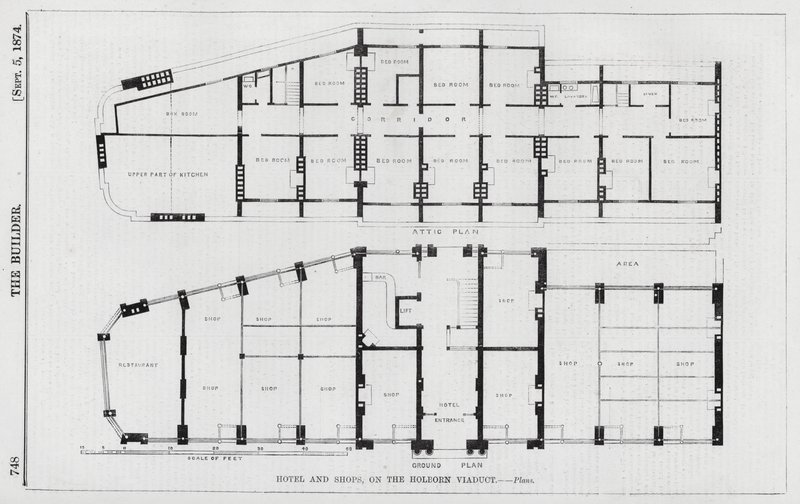 Hotel and Shops, on the Holborn Viaduct (engraving) 作者 英语学校