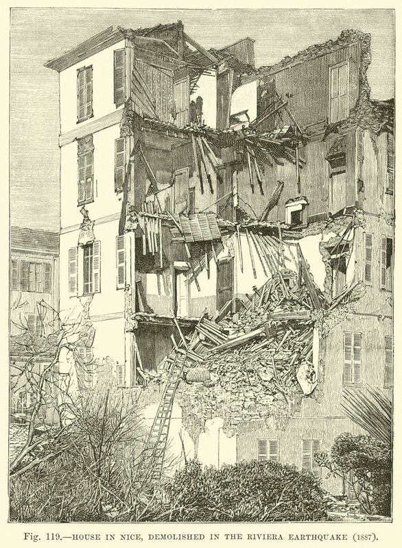 尼斯的房子，于1887年在里维埃拉地震中被拆毁 作者 英语学校