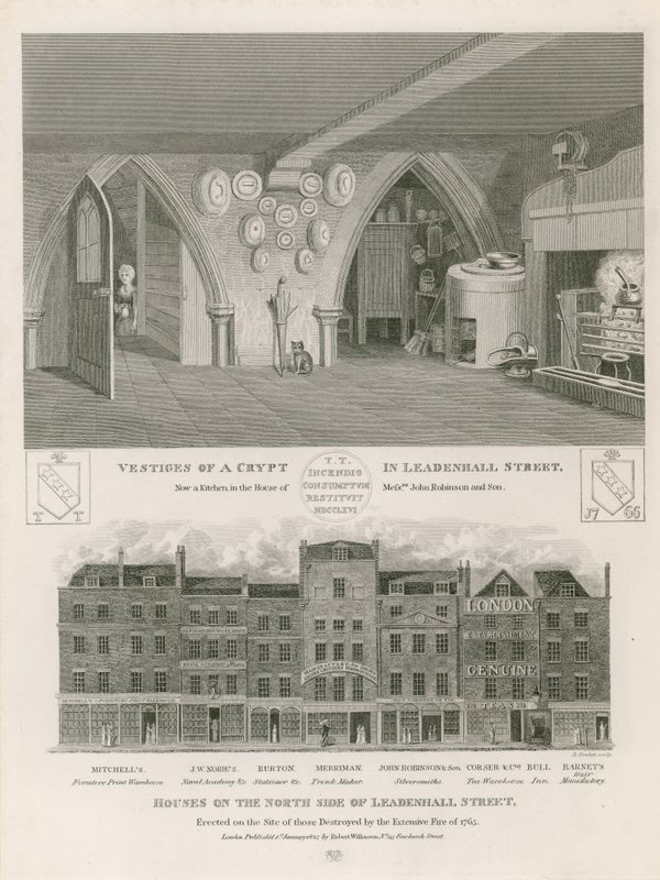 位于Leadenhall街北侧的房屋竖立在1765年大火摧毁的房屋上 作者 英语学校