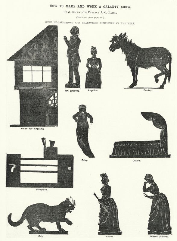 如何制作和制作 Galanty 秀，作者：J Sachs 和 Eustace J C Baird（版画） 作者 英语学校