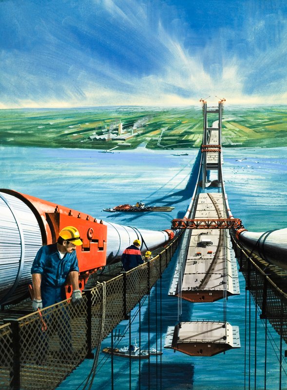 Humber河口桥梁建设中 作者 英语学校