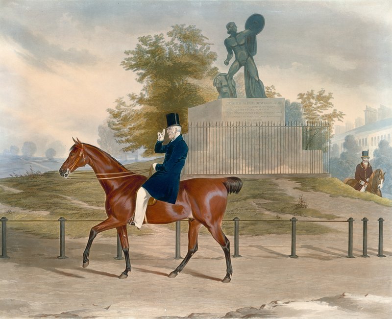 伦敦海德公园（Hyde Park），阿基里斯（Achilles）雕像献给惠灵顿公爵（Duke of Wellington） 作者 英语学校